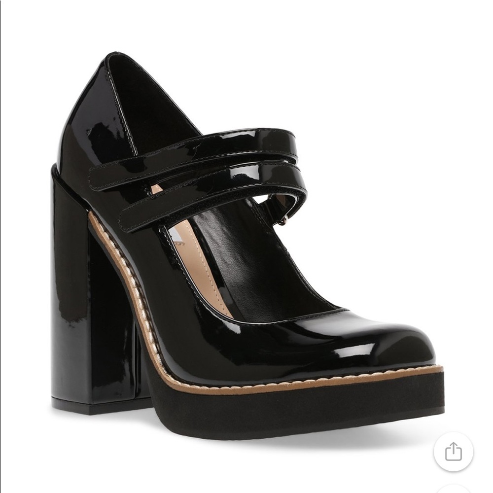 Patent Black Leather Steve Madden Mary Jane